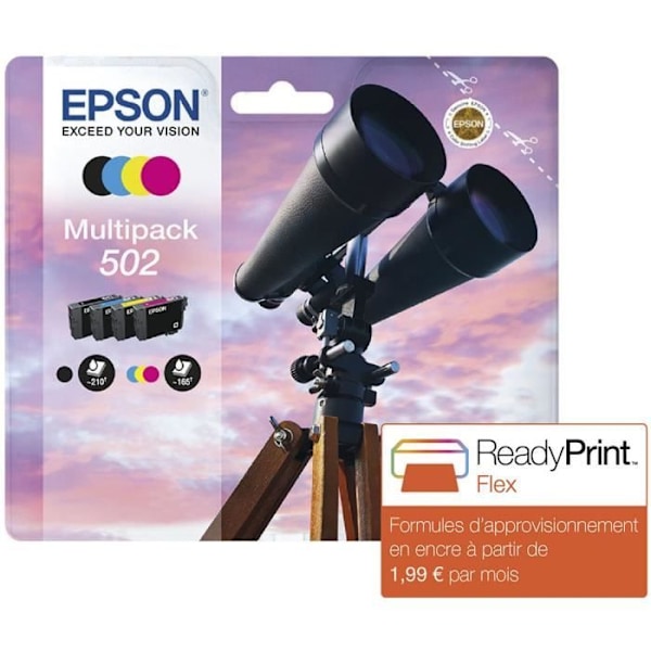 EPSON Multipack 502 - Kikkert - Sort, Cyan, Magenta, Gul (C13T02V64020)