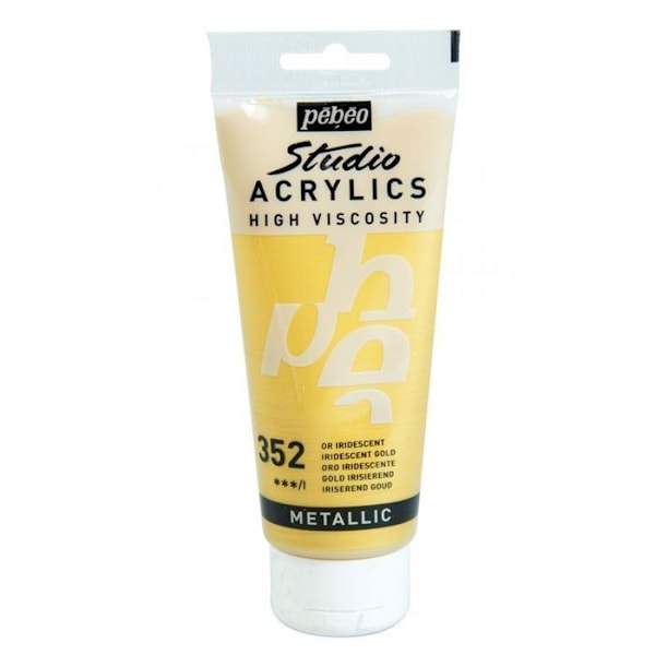 Akrylfärg - Pébéo - Studio - Iridescent Gold - 100 ml - Blank Iriserande guld