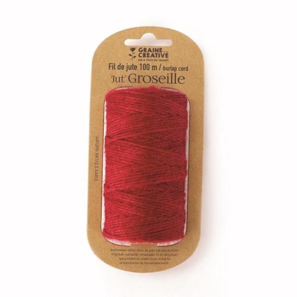Juuttilankakela - Punainen - 100 m x 2 mm Röd