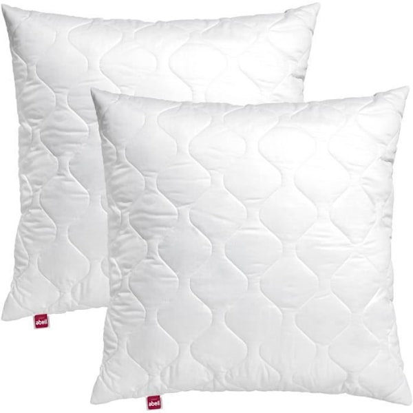 ABEIL Setti 2 tikattua Memory Foam -tyynyä - 60x60 cm - Valkoinen Vit
