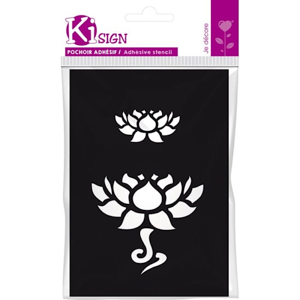 Klebersticker Lotusblomst 7x10 cm