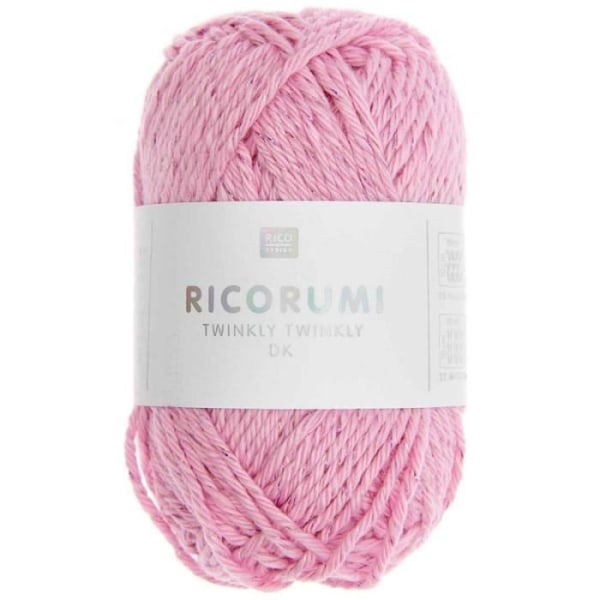 Rico Design bomullsvirkat garn - Ricorumi - 25g Glänsande rosa