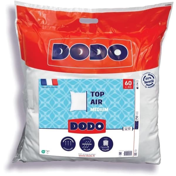 Kudde - DODO - MEDIUM TOP AIR - 60 x 60 cm - Vit Vit