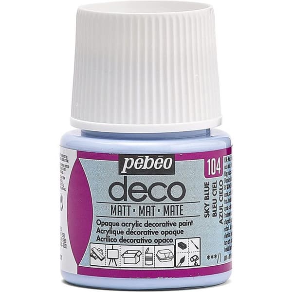 Akrylfärg - Pébéo - P.BO Déco - Himmelsblå - Matt - 45ml Blå