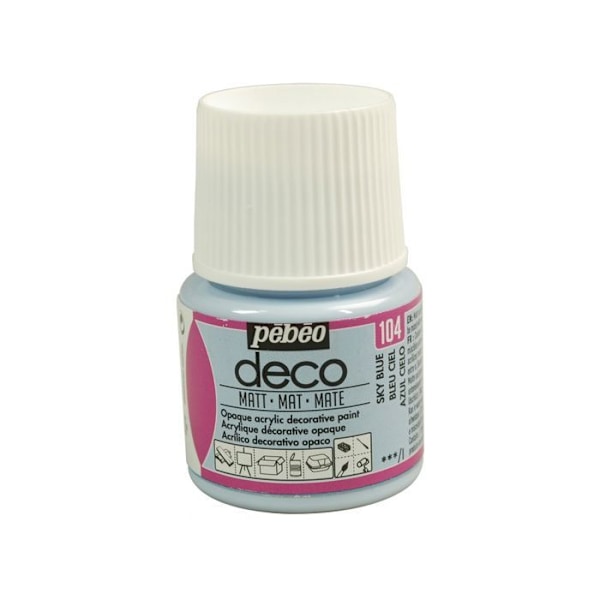 Akrylfärg - Pébéo - P.BO Déco - Himmelsblå - Matt - 45ml Himmelsblå