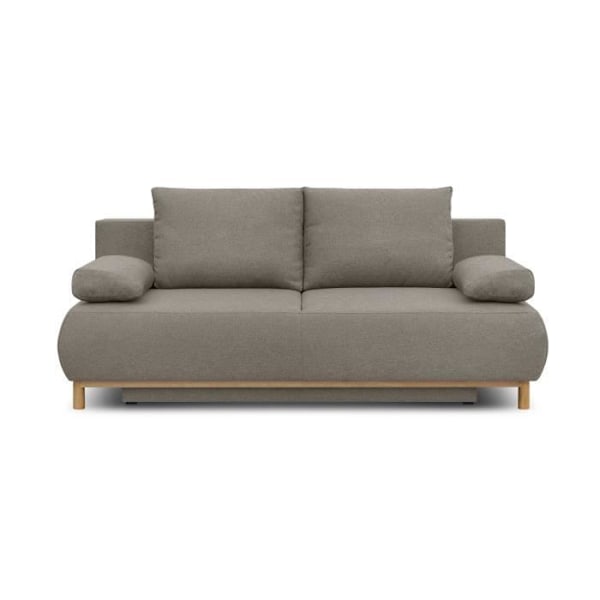 Kolme hengen muunneltava penkki MIKA - Beige kangas - Säilytyslokero - L 192 x K 84 x S 93 cm Beige