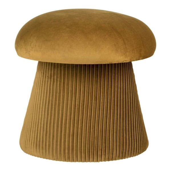 Hampton samettipouf Ø39cm okra. gyllene