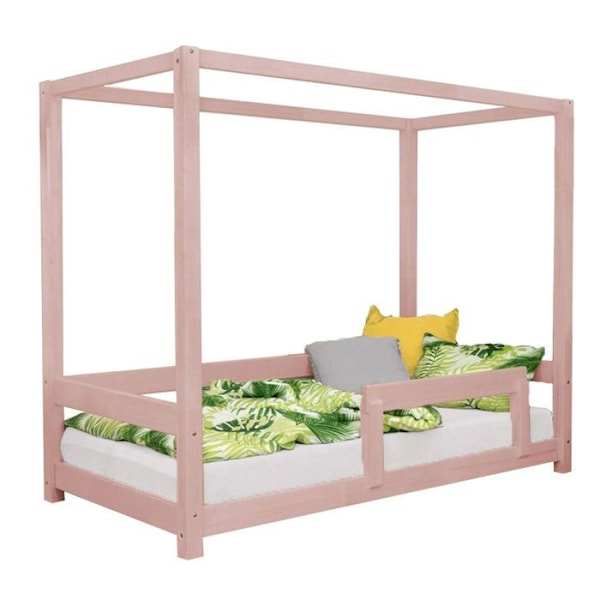 Lit cabane enfant BUNKY 80 x 160 vaaleanpunainen pastelli Rosa