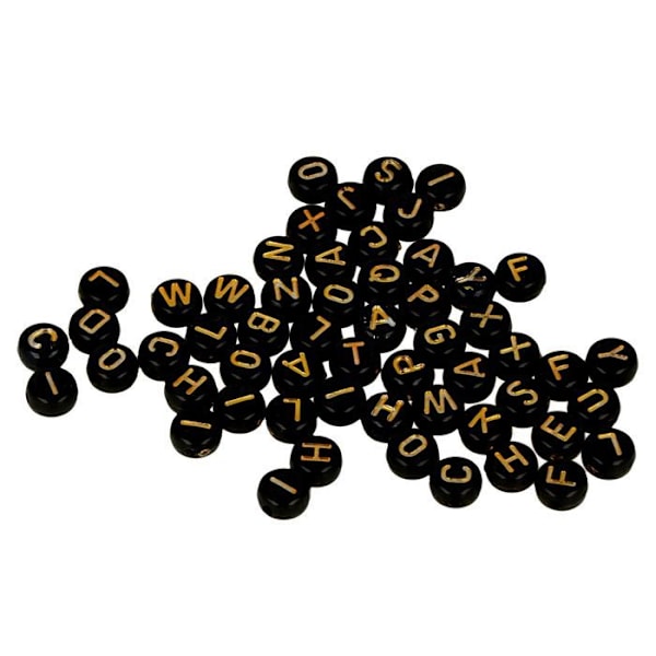 300 sorte alfabetperler Svart