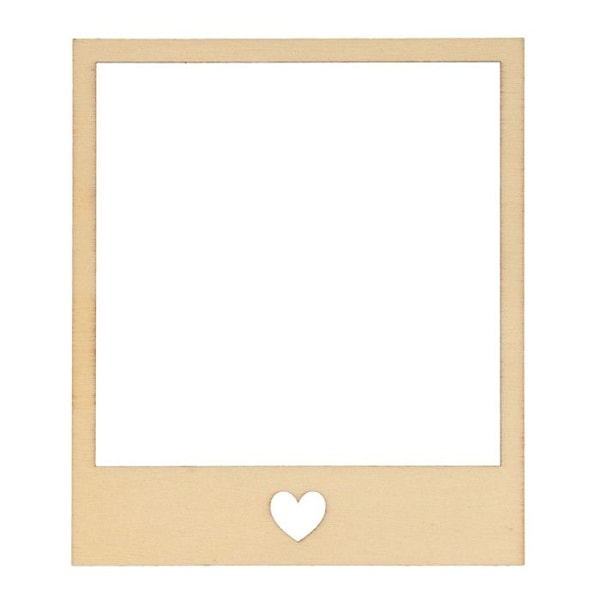 5 träramar för foton 8 x 8 cm Beige