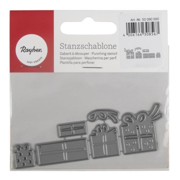 Kit skæremaller: Gaver, 0,9x2cm-2,1x2,9cm, sct.-LS 6 stk.
