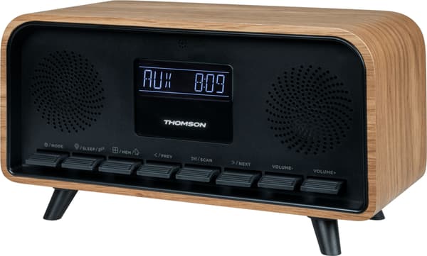 Radioväckarklocka - THOMSON - Bluetooth - DAB - Vintage Cosy-serien Trä