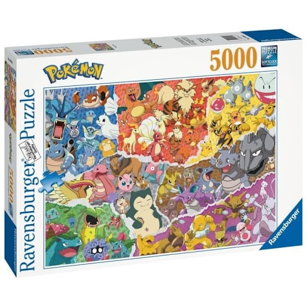 5000 brikker puslespil - Pokémon Allstars - Ravensburger Flerfärgad