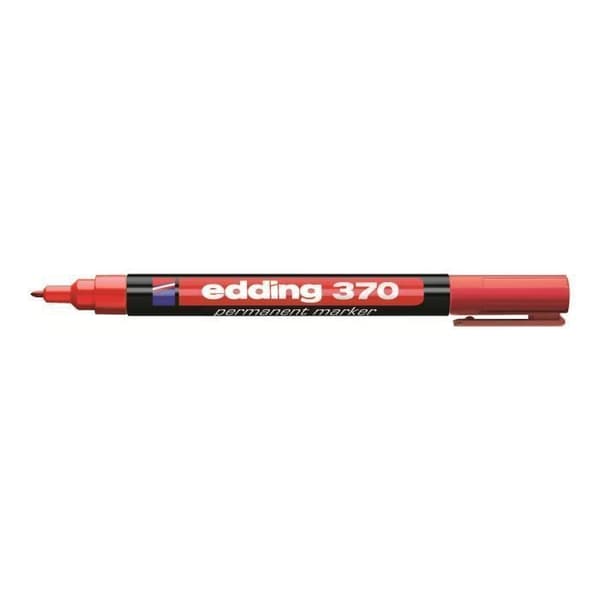 Pysyvä Markkeri - edding 370 - Punainen - 1 mm