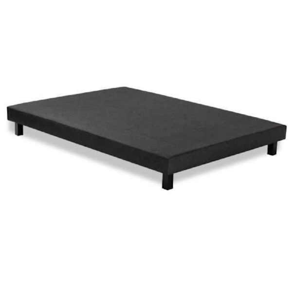 Lamellfjäder 160 x 200 - Antracitgrå massivt trä + fötter - DEKO DREAM Rakenne Kolgrå