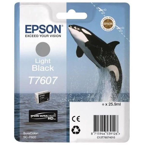 EPSON T7607 lys sort blækpatron - Orca (C13T76074010)