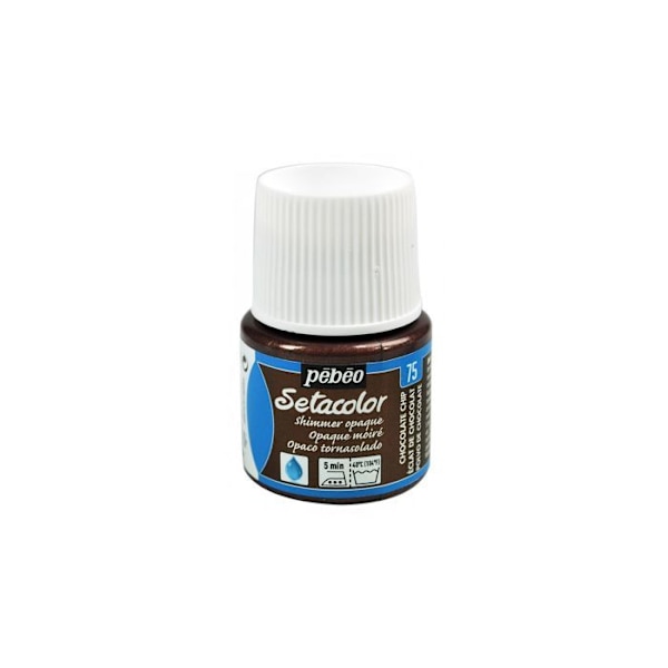 Kangasmaali - Pébéo - Setacolor opaque moire - Suklaa kiilto - 45 ml - Seka kastanj