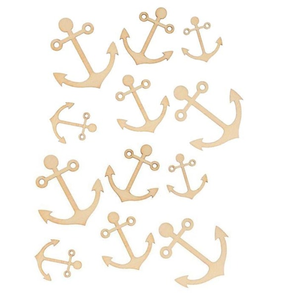Mini puukoristeet - Laivan ankkurit - 60 kappaletta - Beige - Sisätilat - Sekalaiset Beige