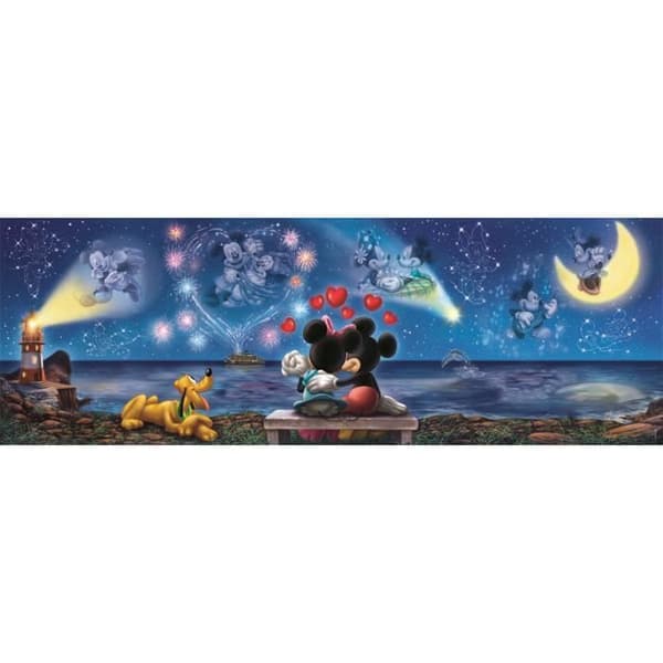 CLEMENTONI - Kompakt 1000 bitar Panorama - Mickey & Minnie
