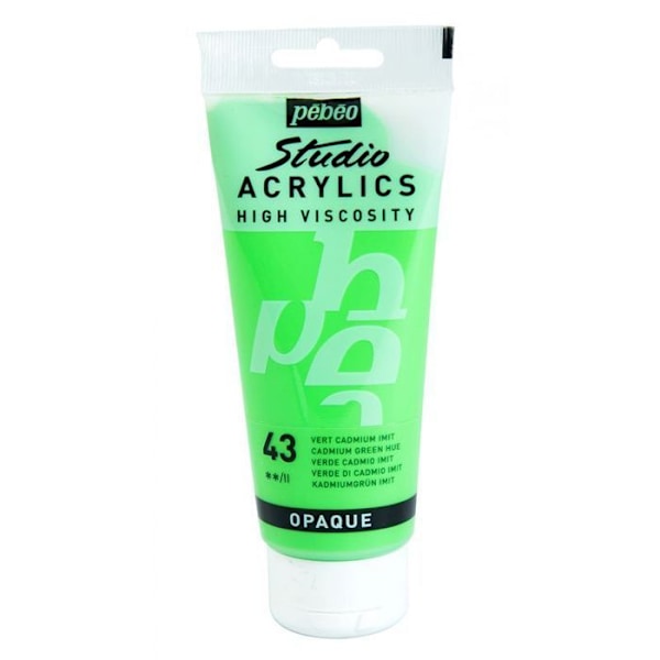 Akryylimaali - Pébéo - Studio - Kadmiuminvihreä - 100 ml - Satiini Kadmiumgrön