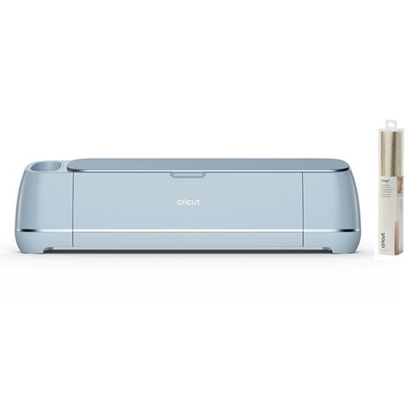 Cricut Maker 3 -leikkuukone + metallikuvioitu pysyvä vinyylilevy 48" x 12" Blå