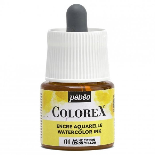 Akvarellfärg - PEBEO - Colorex - 45 ml - Citrongul - Blandad Gul citron