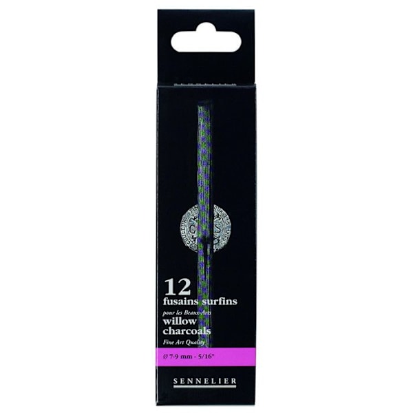 12 isoa hiilikynää Ø 7 - 9 mm Svart