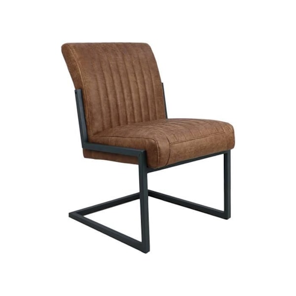 Stol - HSM - Texas - Yatchläder - Metall - Nutida - Design Cognac
