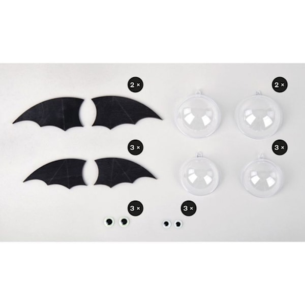 Lepakoiden luova setti - RAYHER - 5 lepakkoa liikkuvilla silmillä Glow in the Dark Fosforescerande