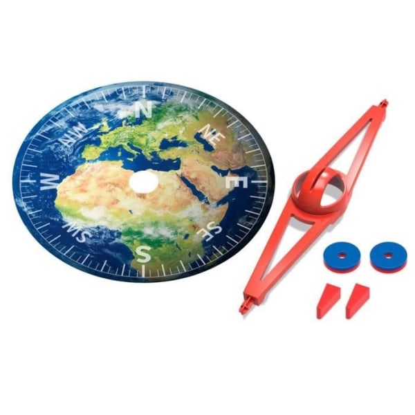 4M Kidzlabs kompass 30 cm kartong svart/röd