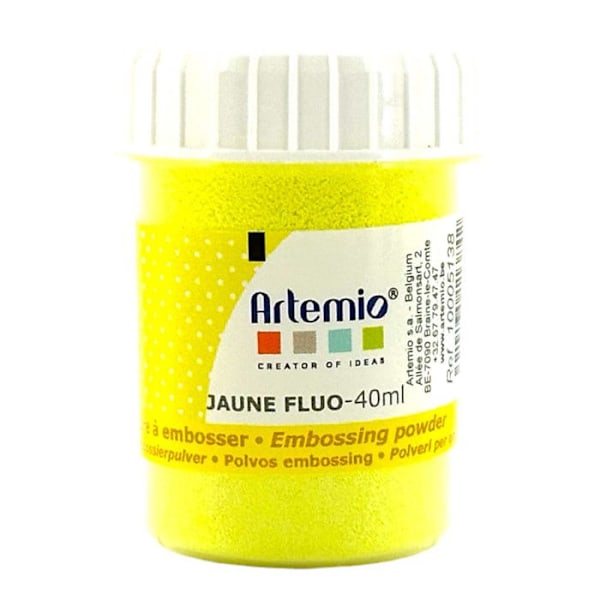 Prægepulver 40 ml - Fluorescerende gul Gul