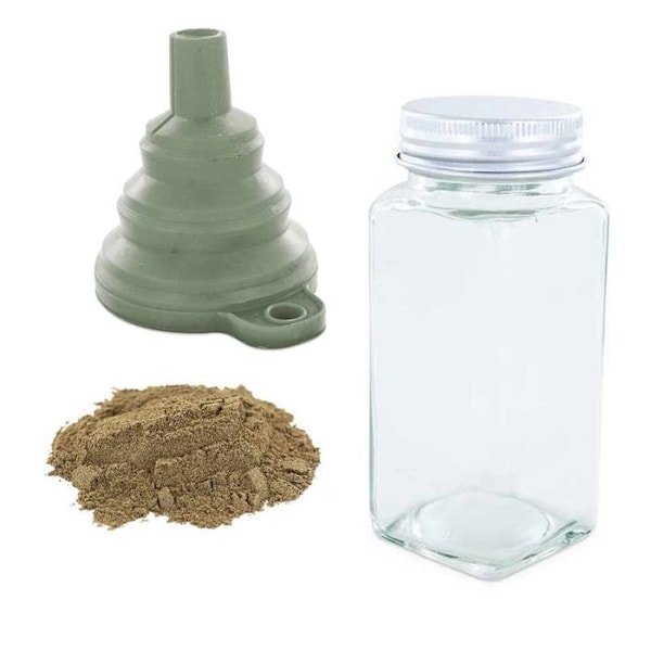 Maustejauhepullo + suppilo + mustapippuri 50 g