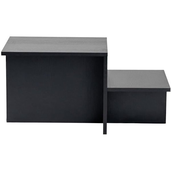 Sofabord - HARMONY - Rektangulær - Sort - 80 x 40 x 40 cm Trä Svart