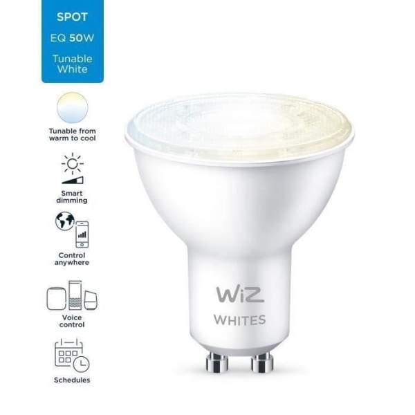 WiZ Connected -lamppu Valkoinen muuttuva GU10 50W