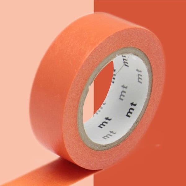 Maskeringstejp - Maskeringstejp MT 1,5 cm Uni röd ninjin Röd