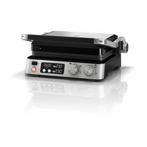 Multifunktionsgrill - BRAUN - Multi Grill 7 - 2000 W - 3 varmeindstillinger - Sort / Stål Svart och rostfritt stål