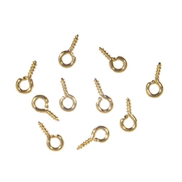 Vis med øje, 2mm ø, guld, 8x1mm, sct.-LS 10 stk.