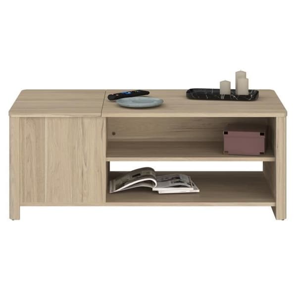 Bord Basse BETTY - Eg - Rektangulær - 110 x 42 x 60 cm Ek