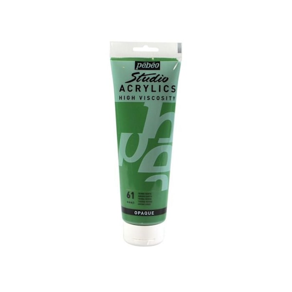 Acryl - Pébéo - 169061 - Grønne Jord - 250 ml - Satinérendt Grön jord