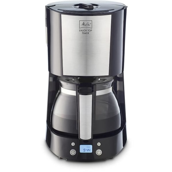 MELITTA-suodatinkahvinkeitin - Enjoy Top Timer 1017-11 musta - AromaSelector®-toiminto - Tiputuksen estojärjestelmä Stål och svart