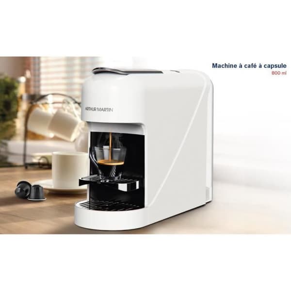 Kapselkaffemaskine - ARTHUR MARTIN - AMN230B - Espresso & Lungo - Hurtig tilberedning