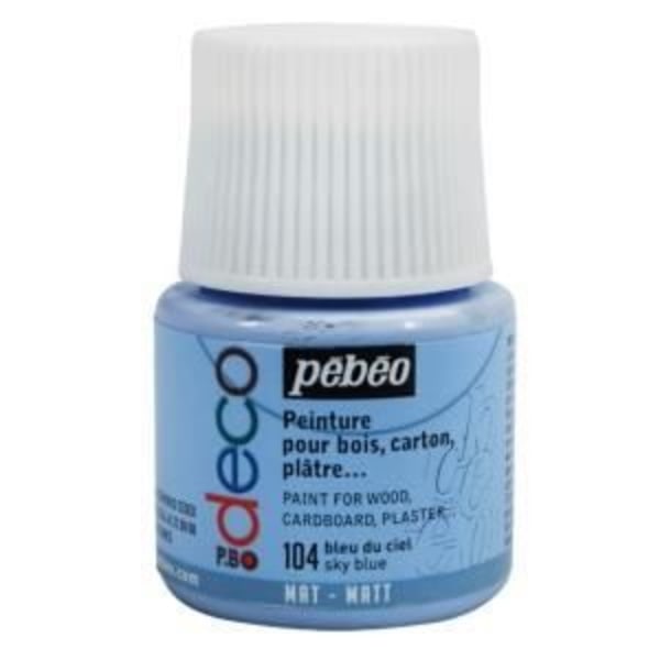 Akrylfärg - Pébéo - P.BO Déco - Himmelsblå - Matt - 45ml Himmelsblå