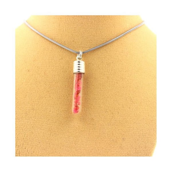 Kivet ja mineraalit. Raw Spinel -kaulakoru. Putki- ja spiraalimalli. Svart