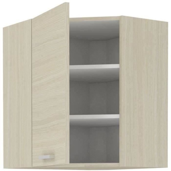 CHAMONIX Korkea kulmayksikkö 60/60 - Vaalea tamminen sisustus - L58 x S58 x K72 cm Ljus ekdekor
