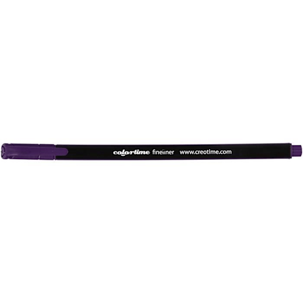 Stylus Fineliner - Colortime - Violet - 12 stk. - Tykkelse 0,6-0,7 mm - Vandbaseret blæk Lila