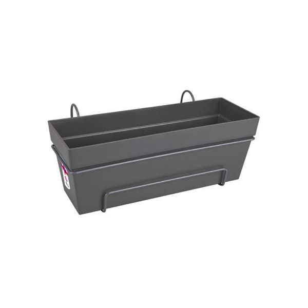Elho Loft Urban Balcony Allin1 50 - Sort - L 49 x B 27 x H 21 cm - Altan;udendørs - 100% genanvendt Antracit