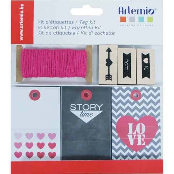 ARTEMIO Label kit - Rakkausteema Flerfärgad