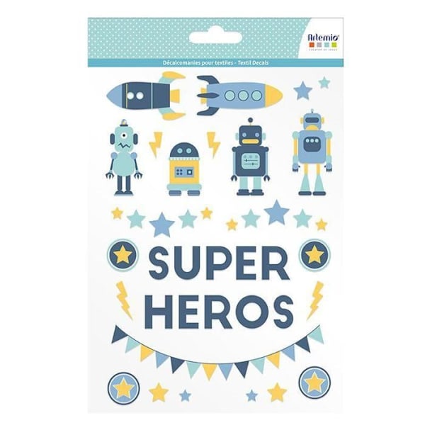 Iron-on transfer för textilier - A5 - Super Heroes