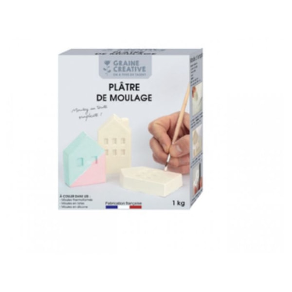 Støbegips - DTM - 1kg - Hurtig afbinding - Pink farve - Kreative hobbyer Flerfärgad