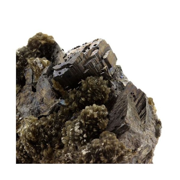 Sten og mineraler. Arsenopyrit, siderit. 1984,0 ct. Panasqueira-minen, Portugal..